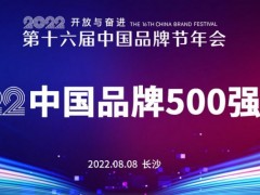 2022中国品牌500强榜单